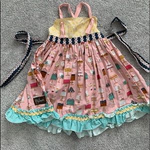 Matilda Jane Platinum Cake Knot Dress Sz 6 EUC